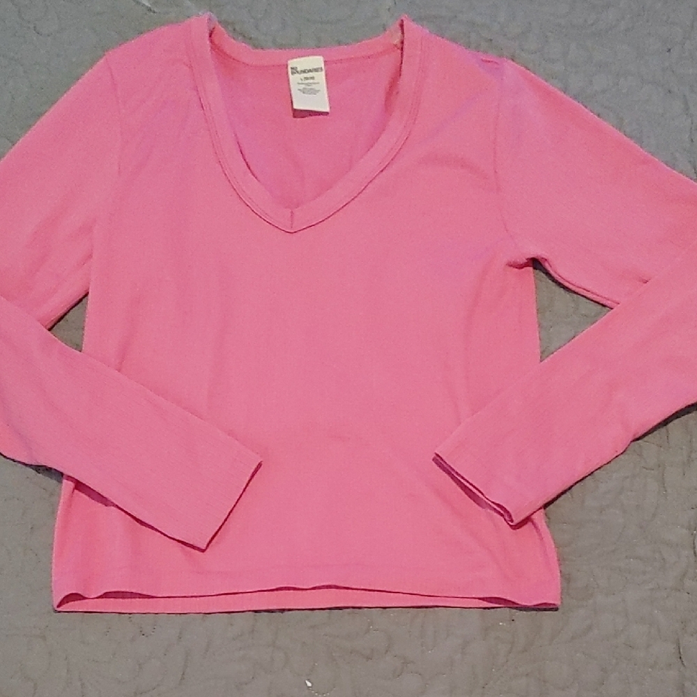 No Boundaries Pink Long Sleeve Top Sz L 12/14